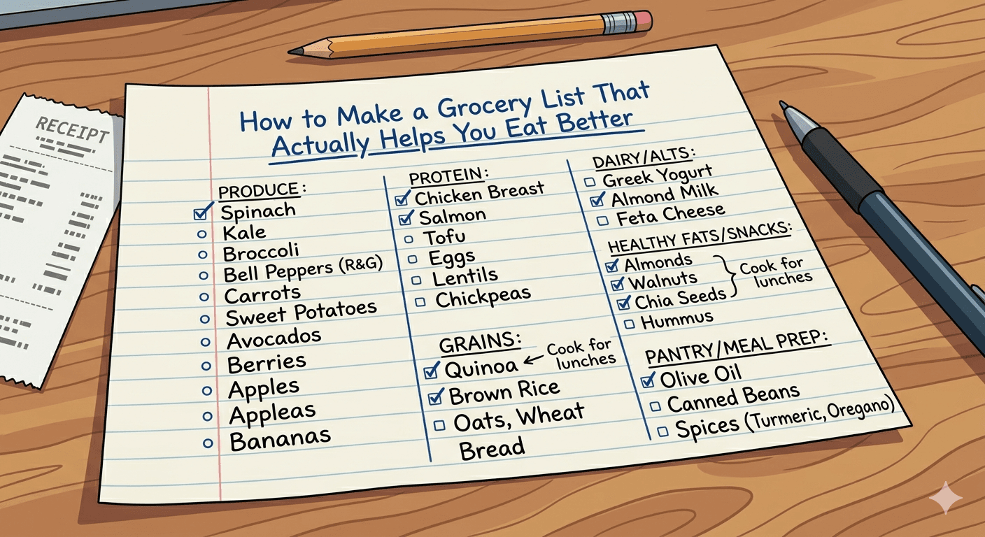 How to Make a Grocery List That Actually Helps You Eat Better